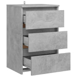 NNEVL Bed Cabinets 2 pcs Concrete Grey 40x35x62.5 cm Chipboard