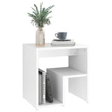 NNEVL Bed Cabinet White 40x30x40 cm Chipboard