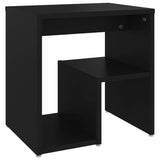 NNEVL Bed Cabinet Black 40x30x40 cm Chipboard