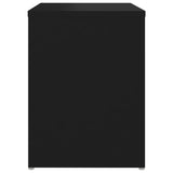 NNEVL Bed Cabinet Black 40x30x40 cm Chipboard