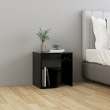 NNEVL Bed Cabinets 2 pcs Black 40x30x40 cm Chipboard