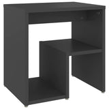 NNEVL Bed Cabinet Grey 40x30x40 cm Chipboard