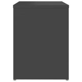 NNEVL Bed Cabinet Grey 40x30x40 cm Chipboard