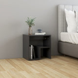 NNEVL Bed Cabinets 2 pcs Grey 40x30x40 cm Chipboard