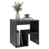 NNEVL Bed Cabinets 2 pcs Grey 40x30x40 cm Chipboard