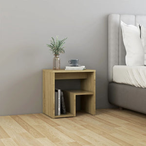 NNEVL Bed Cabinet Sonoma Oak 40x30x40 cm Chipboard