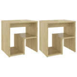 NNEVL Bed Cabinets 2 pcs Sonoma Oak 40x30x40 cm Chipboard