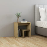 NNEVL Bed Cabinets 2 pcs Sonoma Oak 40x30x40 cm Chipboard