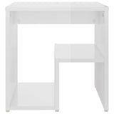 NNEVL Bed Cabinet High Gloss White 40x30x40 cm Chipboard