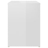 NNEVL Bed Cabinet High Gloss White 40x30x40 cm Chipboard