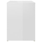 NNEVL Bed Cabinets 2 pcs High Gloss White 40x30x40 cm Chipboard