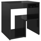 NNEVL Bed Cabinet High Gloss Black 40x30x40 cm Chipboard