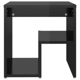 NNEVL Bed Cabinet High Gloss Black 40x30x40 cm Chipboard