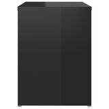 NNEVL Bed Cabinet High Gloss Black 40x30x40 cm Chipboard