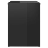 NNEVL Bed Cabinets 2 pcs High Gloss Black 40x30x40 cm Chipboard