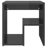 NNEVL Bed Cabinet High Gloss Grey 40x30x40 cm Chipboard