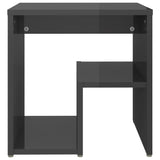 NNEVL Bed Cabinets 2 pcs High Gloss Grey 40x30x40 cm Chipboard