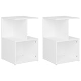 NNEVL Bedside Cabinets 2 pcs White 35x35x55 cm Chipboard