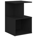 NNEVL Bedside Cabinet Black 35x35x55 cm Chipboard
