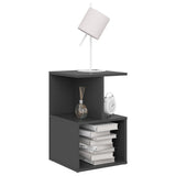 NNEVL Bedside Cabinet Grey 35x35x55 cm Chipboard