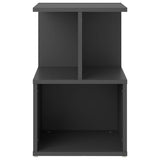 NNEVL Bedside Cabinet Grey 35x35x55 cm Chipboard