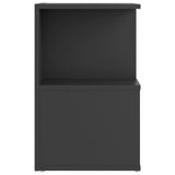 NNEVL Bedside Cabinet Grey 35x35x55 cm Chipboard
