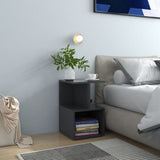 NNEVL Bedside Cabinet Grey 35x35x55 cm Chipboard