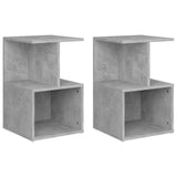 NNEVL Bedside Cabinets 2 pcs Concrete Grey 35x35x55 cm Chipboard