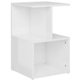 NNEVL Bedside Cabinet High Gloss White 35x35x55 cm Chipboard