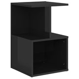 NNEVL Bedside Cabinet High Gloss Black 35x35x55 cm Chipboard