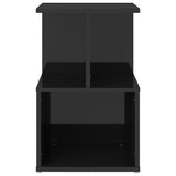 NNEVL Bedside Cabinet High Gloss Black 35x35x55 cm Chipboard