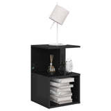 NNEVL Bedside Cabinets 2 pcs High Gloss Black 35x35x55 cm Chipboard
