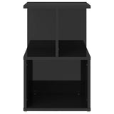 NNEVL Bedside Cabinets 2 pcs High Gloss Black 35x35x55 cm Chipboard