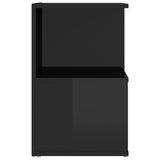NNEVL Bedside Cabinets 2 pcs High Gloss Black 35x35x55 cm Chipboard