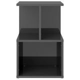 NNEVL Bedside Cabinets 2 pcs High Gloss Grey 35x35x55 cm Chipboard