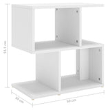 NNEVL Bedside Cabinet White 50x30x51.5 cm Chipboard