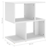 NNEVL Bedside Cabinets 2 pcs White 50x30x51.5 cm Chipboard