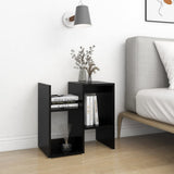 NNEVL Bedside Cabinet Black 50x30x51.5 cm Chipboard