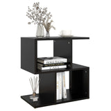 NNEVL Bedside Cabinet Black 50x30x51.5 cm Chipboard