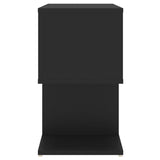 NNEVL Bedside Cabinet Black 50x30x51.5 cm Chipboard