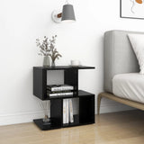 NNEVL Bedside Cabinet Black 50x30x51.5 cm Chipboard