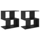 NNEVL Bedside Cabinets 2 pcs Black 50x30x51.5 cm Chipboard