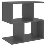 NNEVL Bedside Cabinet Grey 50x30x51.5 cm Chipboard