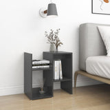 NNEVL Bedside Cabinet Grey 50x30x51.5 cm Chipboard