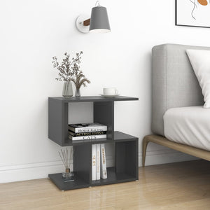 NNEVL Bedside Cabinet Grey 50x30x51.5 cm Chipboard
