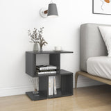 NNEVL Bedside Cabinet Grey 50x30x51.5 cm Chipboard