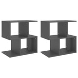 NNEVL Bedside Cabinets 2 pcs Grey 50x30x51.5 cm Chipboard