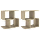 NNEVL Bedside Cabinets 2 pcs Sonoma Oak 50x30x51.5 cm Chipboard