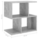 NNEVL Bedside Cabinet Concrete Grey 50x30x51.5 cm Chipboard