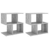 NNEVL Bedside Cabinets 2 pcs Concrete Grey 50x30x51.5 cm Chipboard